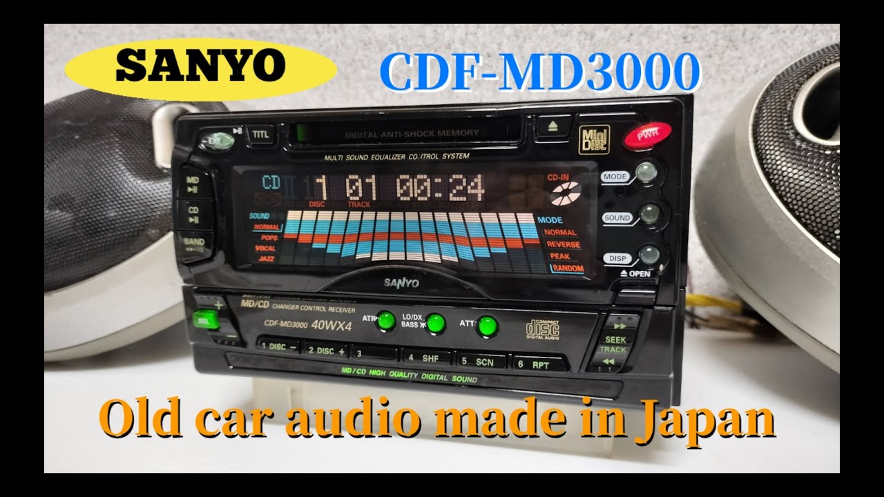 SANYO  CDF-MD3000　あまり見ない珍しいプレーヤーだと思います　old car audio