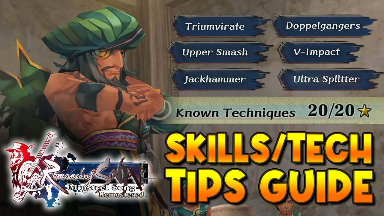 💡 HOW TO LEARN NEW SKILL/SPARK GLIMMER TECH 💡 Romancing Saga Minstrel Song Remastered