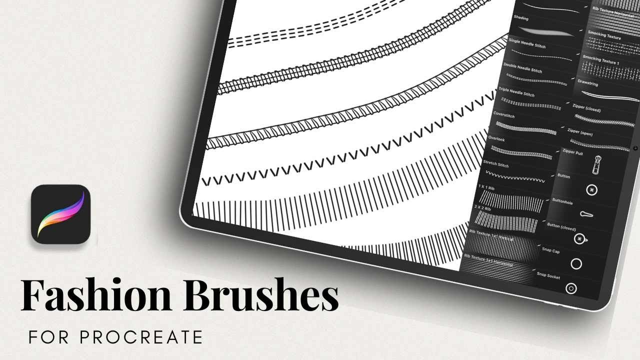 Fashion Procreate Brushes | Custom Brush Library for Designers