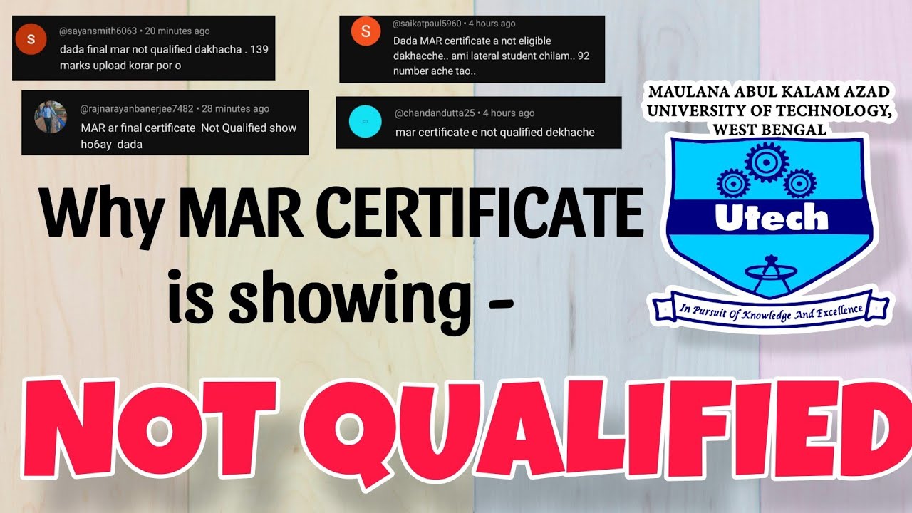Unexpected Twist: MAR STATUS - NOT QUALIFIED on MAKAUT Portal! 🚨