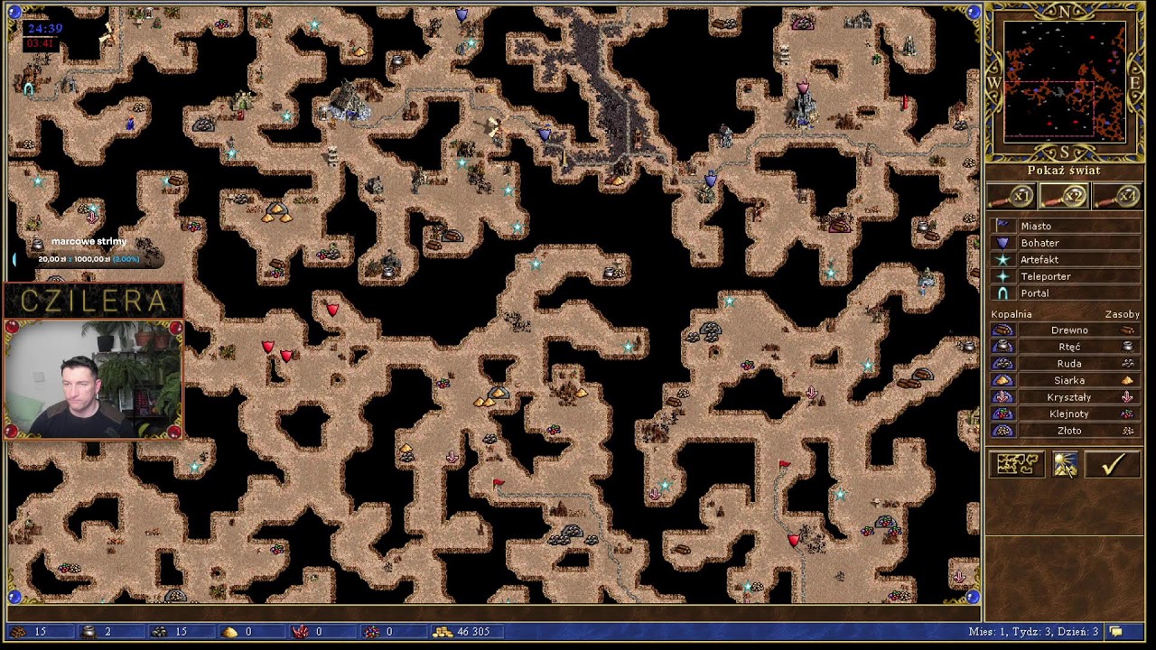 Liga Mistrz&oacute;w 1/2 vs Tyranuxus - cast h3.gg - efekty specjalne(kaszel) gratis - Heroes 3 PvP