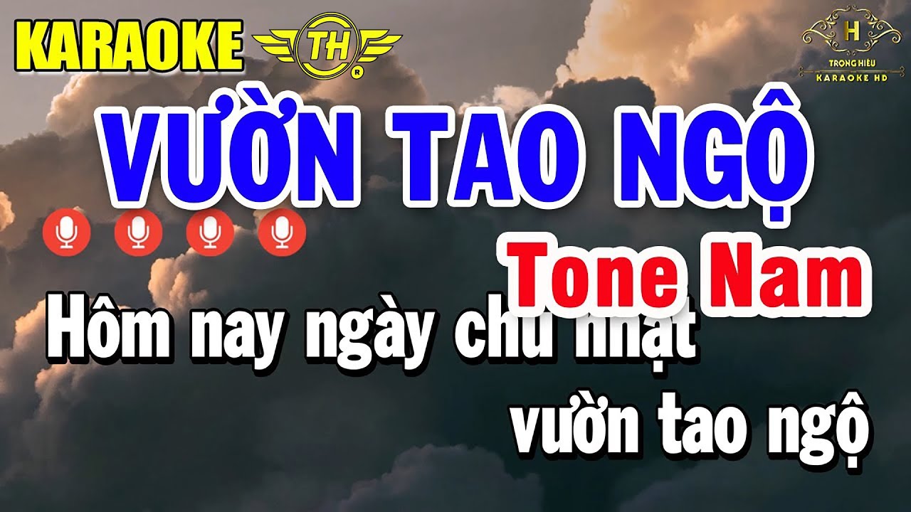 Vườn Tao Ngộ Karaoke Tone Nam ( C#m ) Nhạc Sống 2025 | Trọng Hiếu