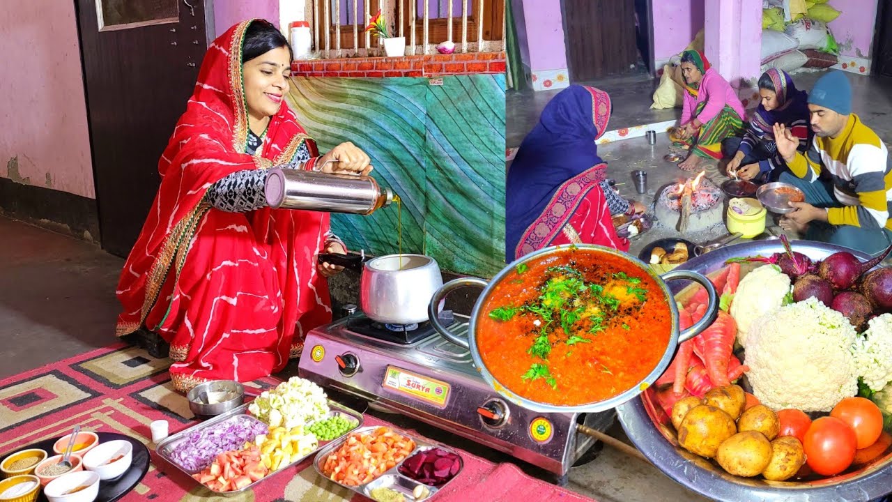 इन कड़कती सर्दियों में☃️पहली बार बनाई💁‍♀️ऐसी वेज रेसीपी🥘कि सब लोगों ने उंगलियां चाट चाट कर खाई😋#bhaji