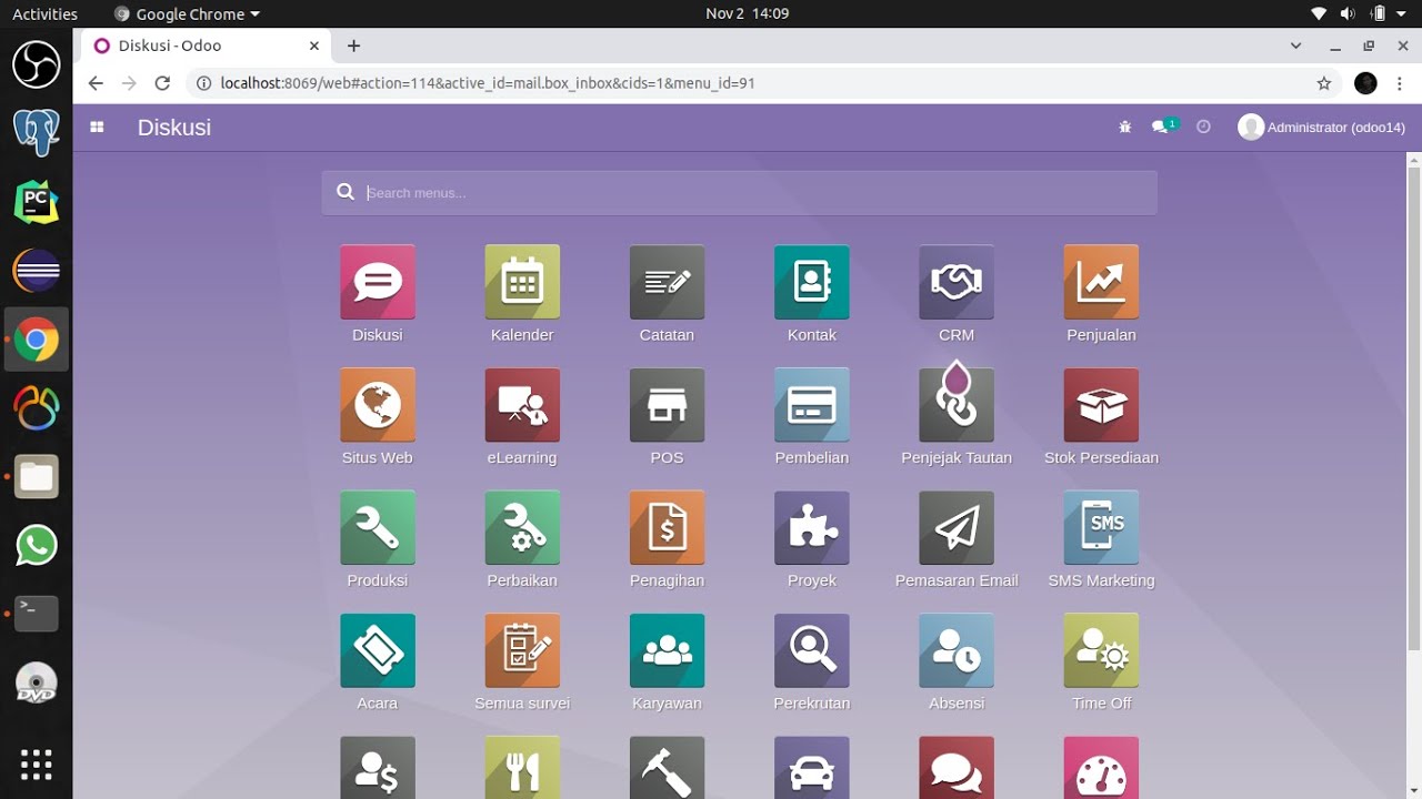 Odoo 13 Use Module Discuss and Create New User