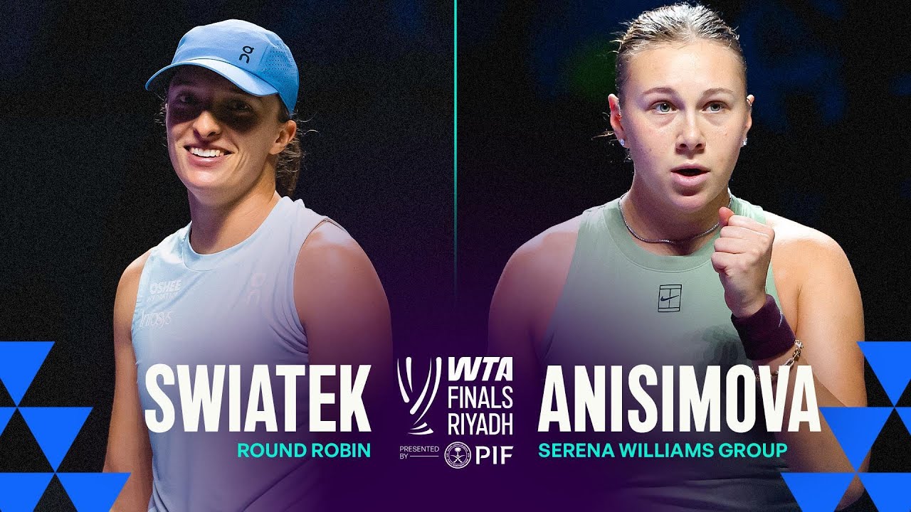 Iga Swiatek vs. Amanda Anisimova | 2025 WTA Finals Riyadh | WTA Match Highlights