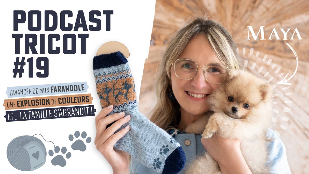 Podcast Tricot #19 : ✨ Mon Farandole, une explosion de couleurs 🌈 et la famille s’agrandit 🐶