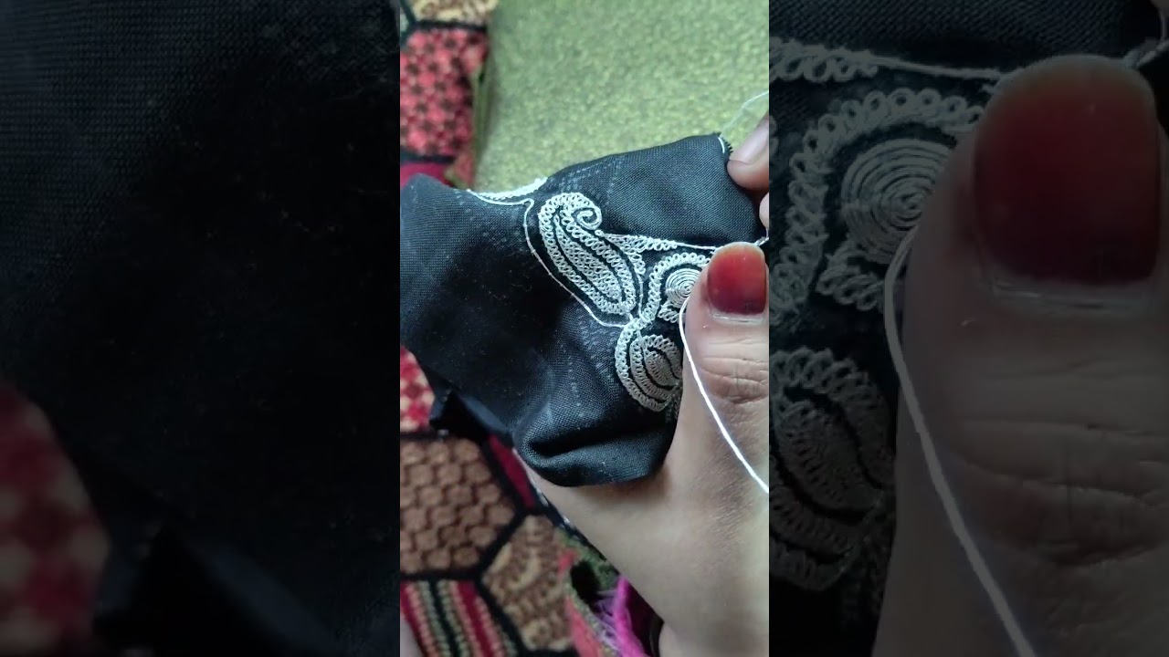 Badaam design kashmiri tilla hand work part3#kashmir #fashion #embroidery #bollywood 