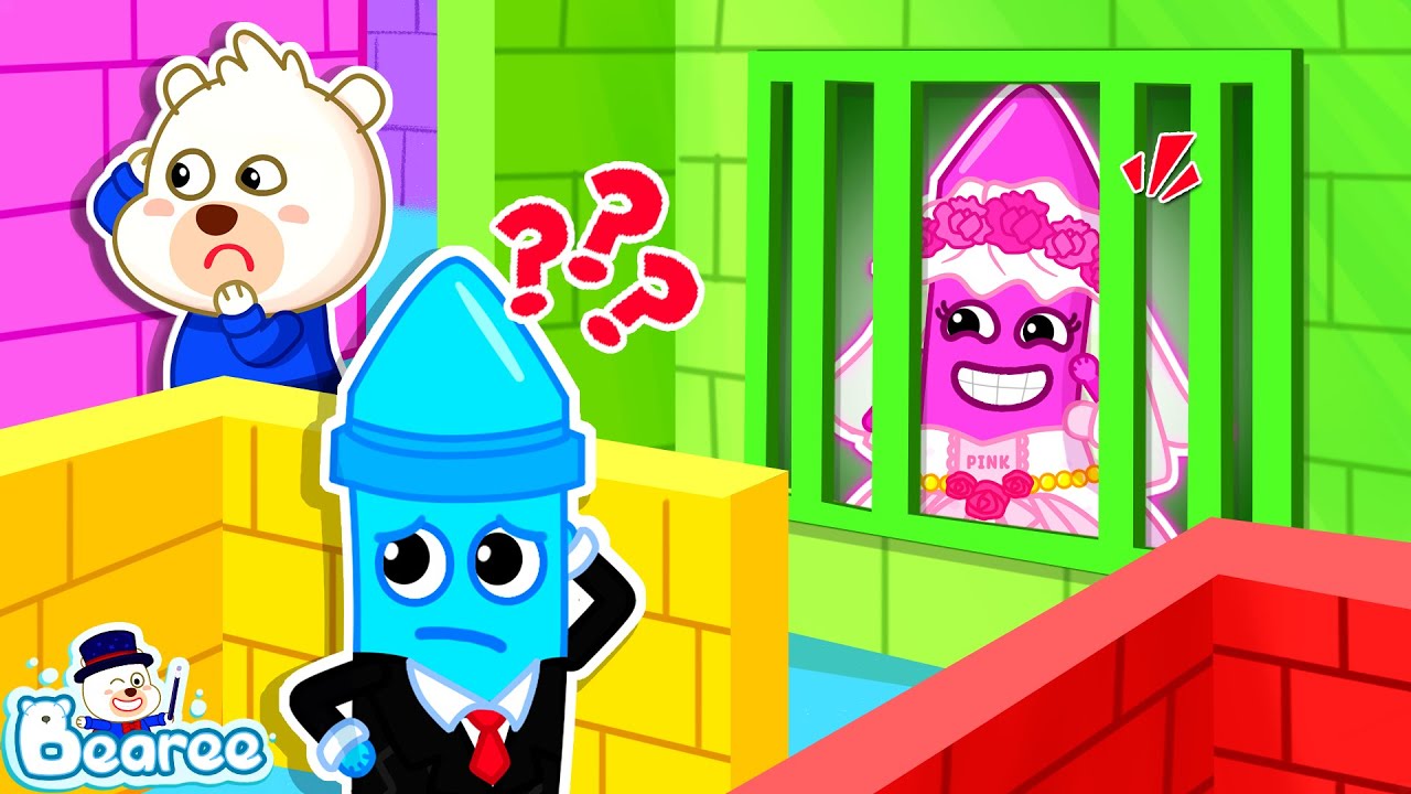 Extreme Hide and Seek in Box Fort Maze Challenge | Crayons World Cartoon for Kids | Bearee Kids Show