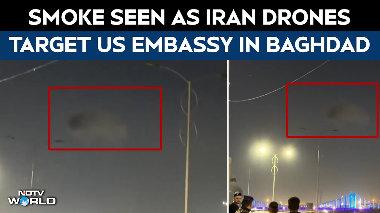 Iraq News | Smoke Seen As Iran Drones Target US Embassy In Iraq's Baghdad