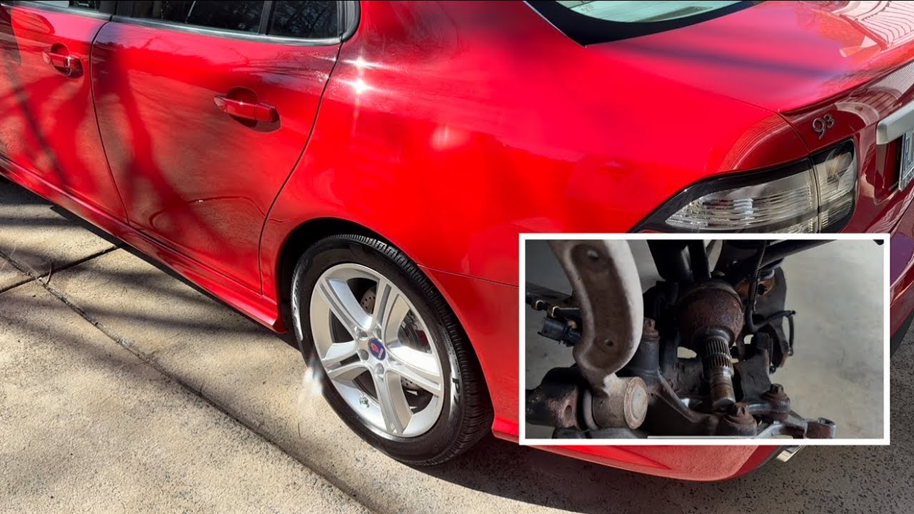 2009 Saab 9-3 Aero XWD - Removing the Drivers Rear Axle and Replacing the Old Leaking Axle Boot!