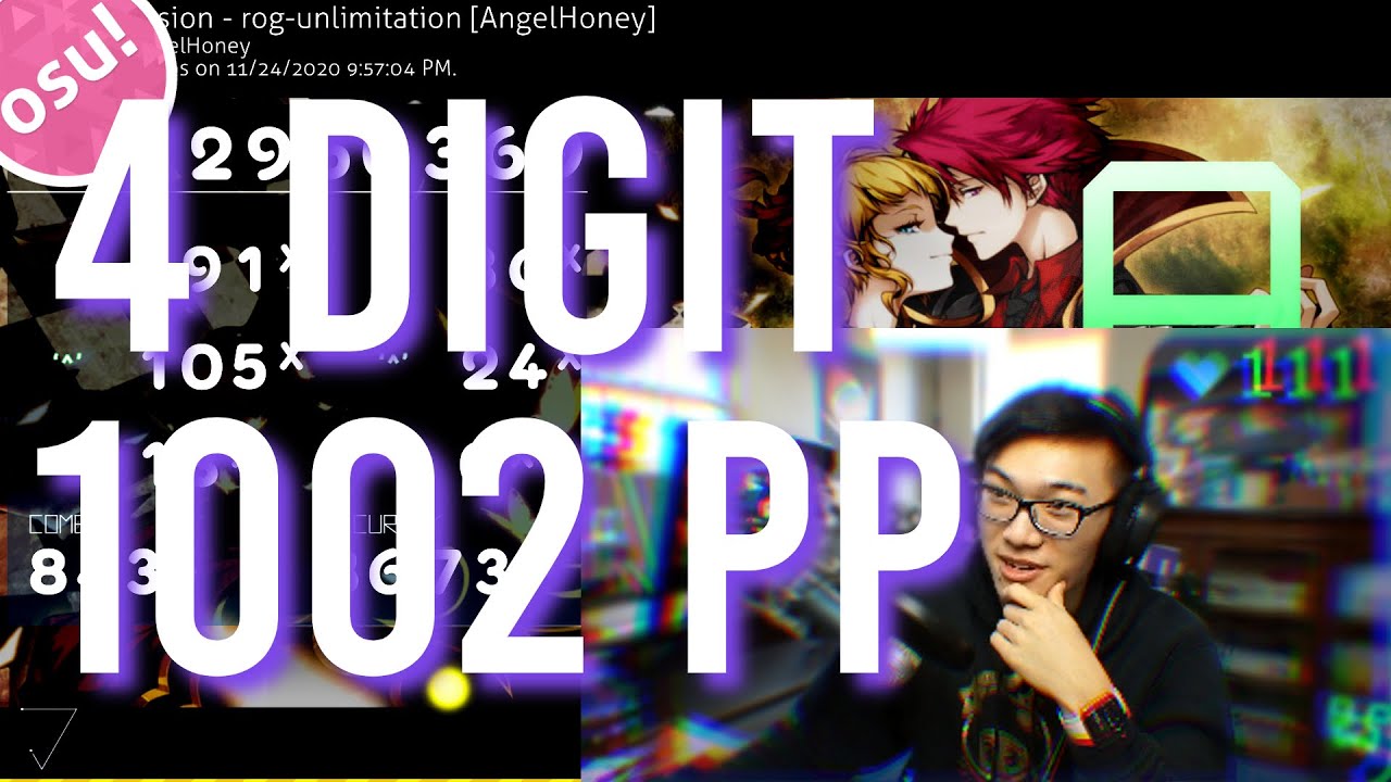 BeasttrollMC reacts to 4 digit 1002pp lokikaos rog-unlimitation HDDT FC [9.77⭐][AngelHoney] osu!