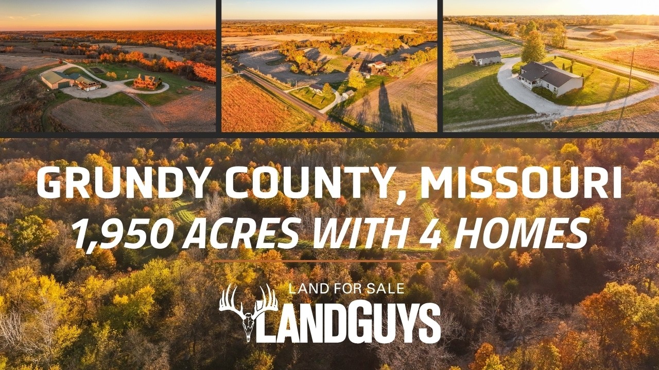1,950 acres grundy county mo | 160k bu grain facility, 17 acre lake, trophy hunting v1 2160p