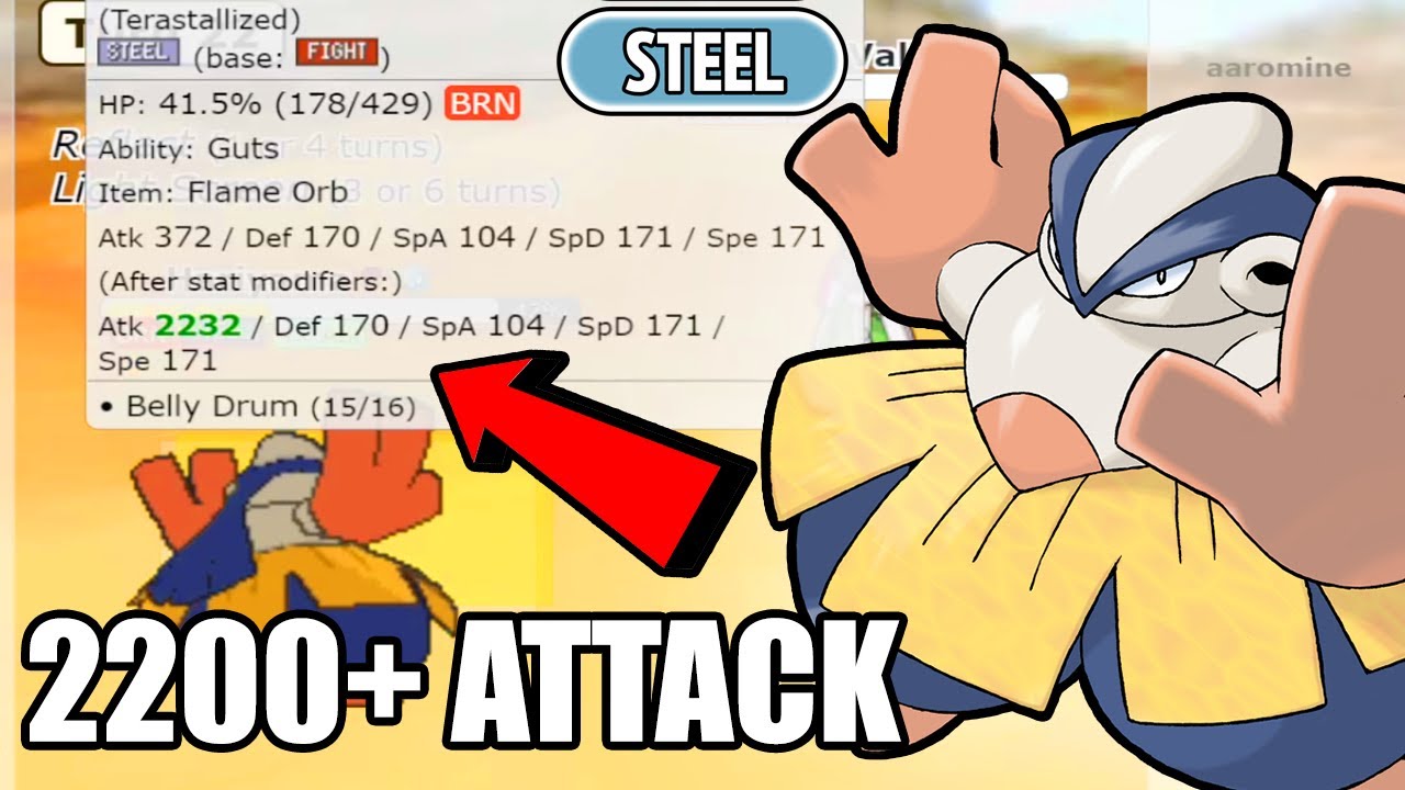 TERA STEEL BELLY DRUM HARIYAMA IS TOO STRONG! Pokemon Scarlet & Violet ft. @Thunderblunder777 & CTC