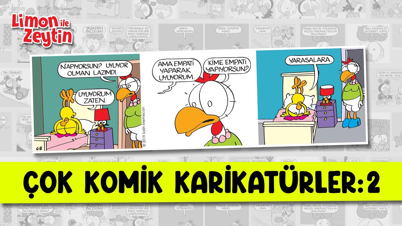 &Ccedil;ok Komik Karikat&uuml;rler 2 😂 - Limon ile Zeytin | &Ccedil;ocuklar İ&ccedil;in &Ccedil;izgi Film #&ccedil;izgifilm #karikat&uuml;r