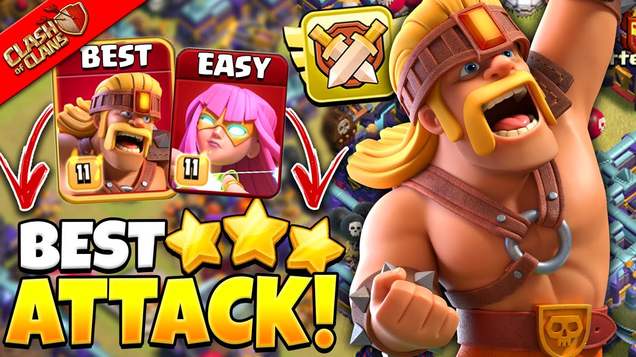 Атака суперварвара CWL Th15 — ЛУЧШАЯ стратегия атаки Th15 в Clash of Clans | Coc