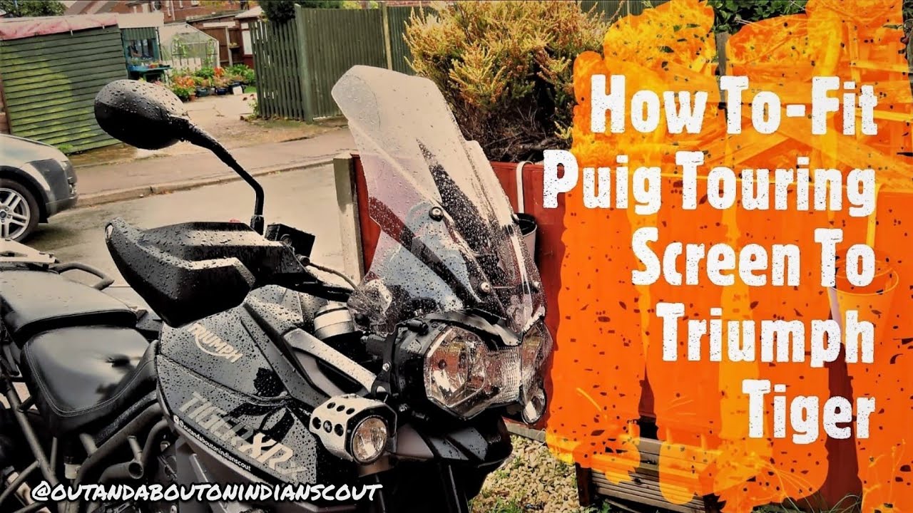 How to fit Puig Touring screen to Triumph Tiger