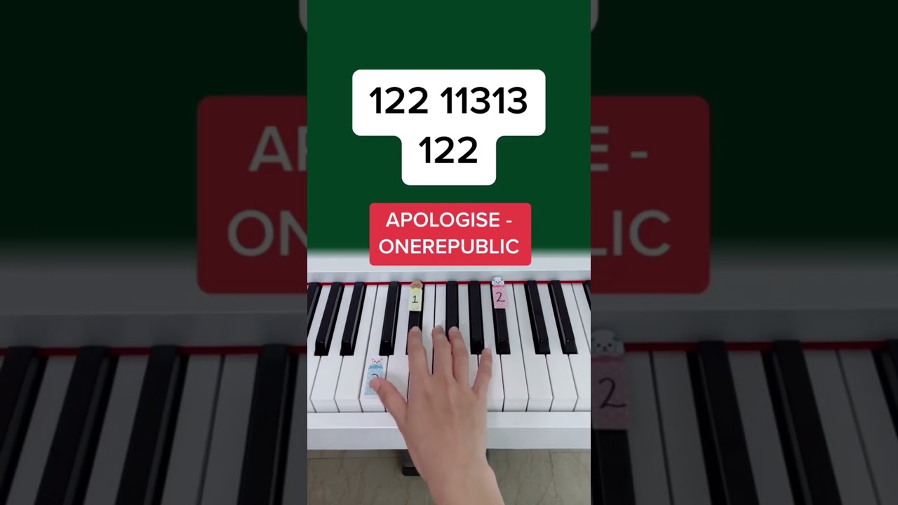 Apologise - OneRepublic (Piano Tutorial) #apologise #onerepublic #easypianotutorial #pianoshorts