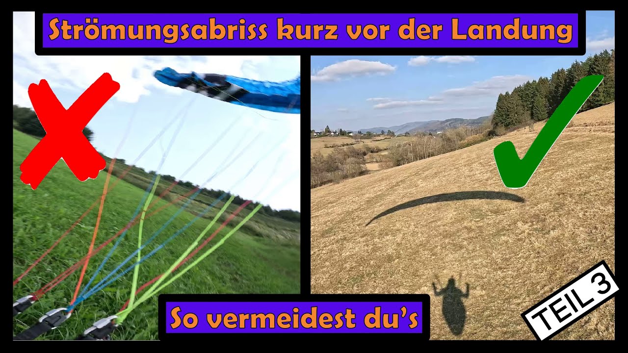 Gleitschirm: Strömungsabriss kurz vor der Landung – So vermeidest du’s!