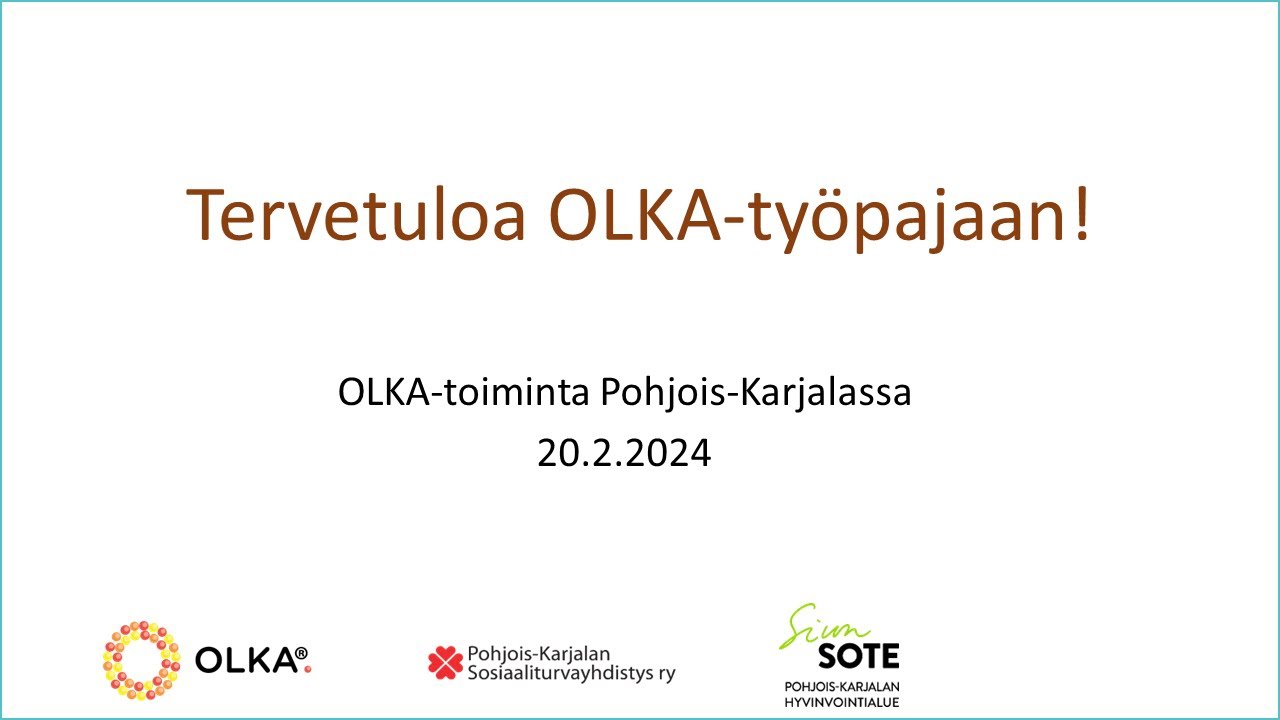 OLKA-toiminta Pohjois-Karjalassa 20.2.2024
