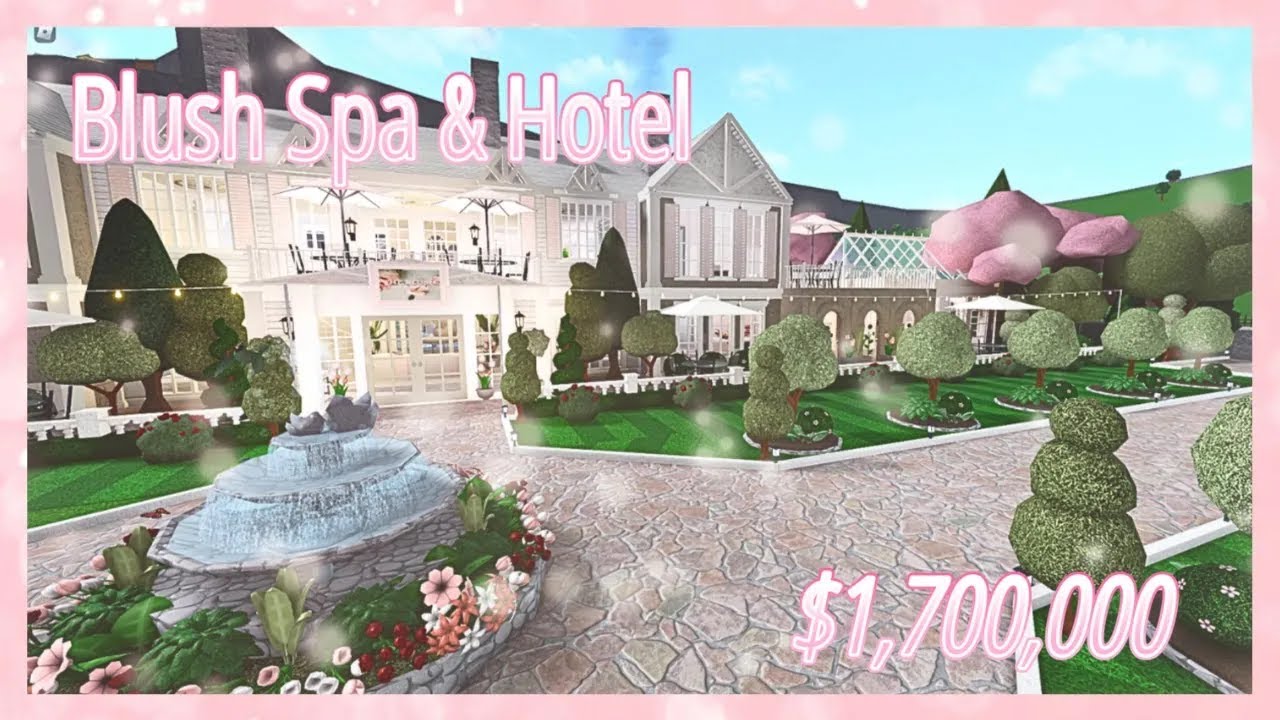 Bloxburg Blush Spa & Hotel Retreat | EXTERIOR SPEEDBUILD PRT 1
