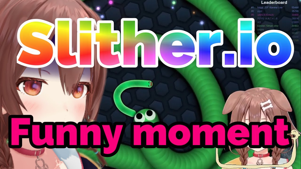 【ENG SUB】Inugami korone Slither.io moment 【hololive】