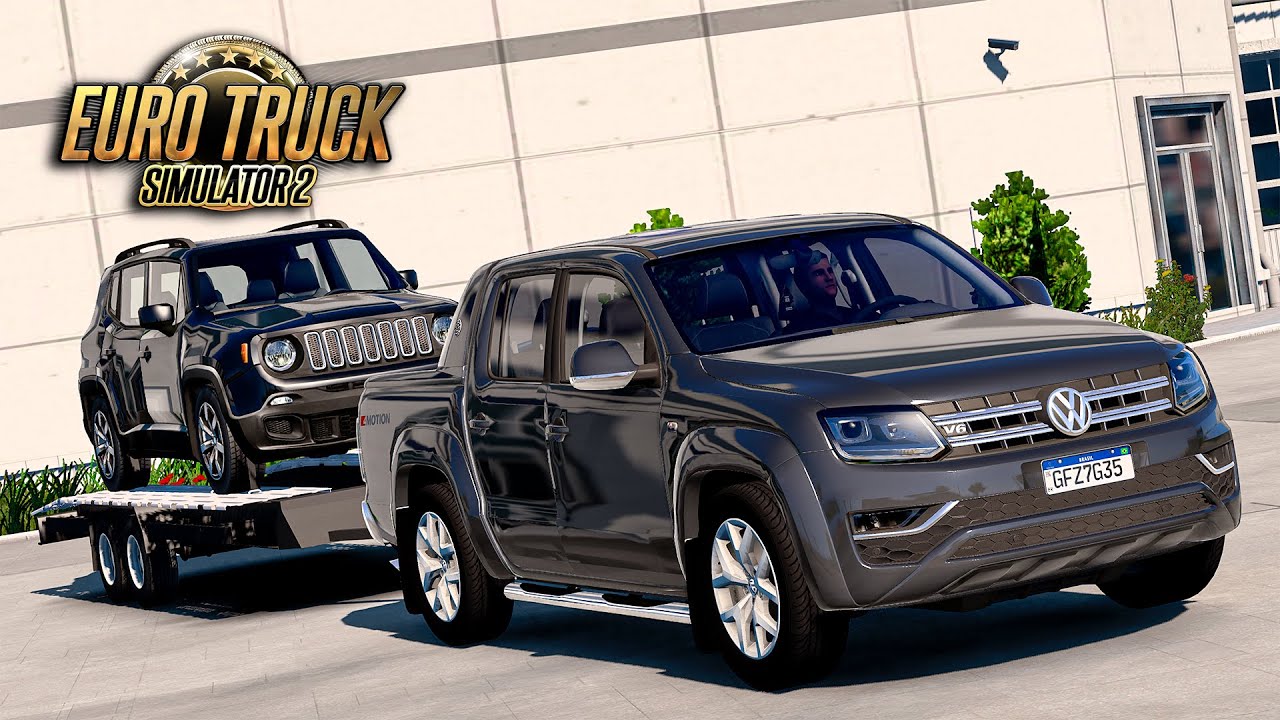 Vw Amarok V6 Transportando Jeep Renegade - Euro Truck 2 Mods 1.49