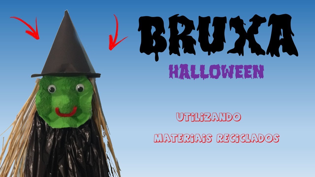 HAPP HALLOWEEN, VAMOS CRIAR UM BRUXA DE CAIXA DE OVO #HALLOWEEN #ARTESANATO