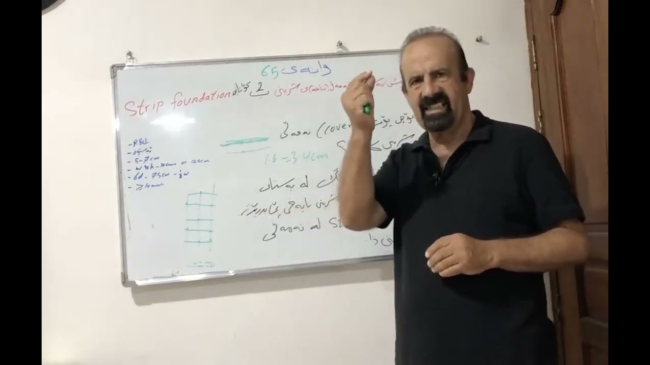 انشاءالمبانی/وردەکاری شیش بەستانی تەمەڵ(بناغە)ی شریتی/ب٢کۆتایی وانەی(٦٥)اB.const/reinfor, of strip F