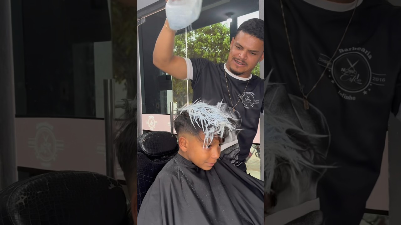 RESULTADO DAS LUZES PART 2💈💎❄️#barber #barbeiro #luzes #barbearia #platinado #fade #cabelo