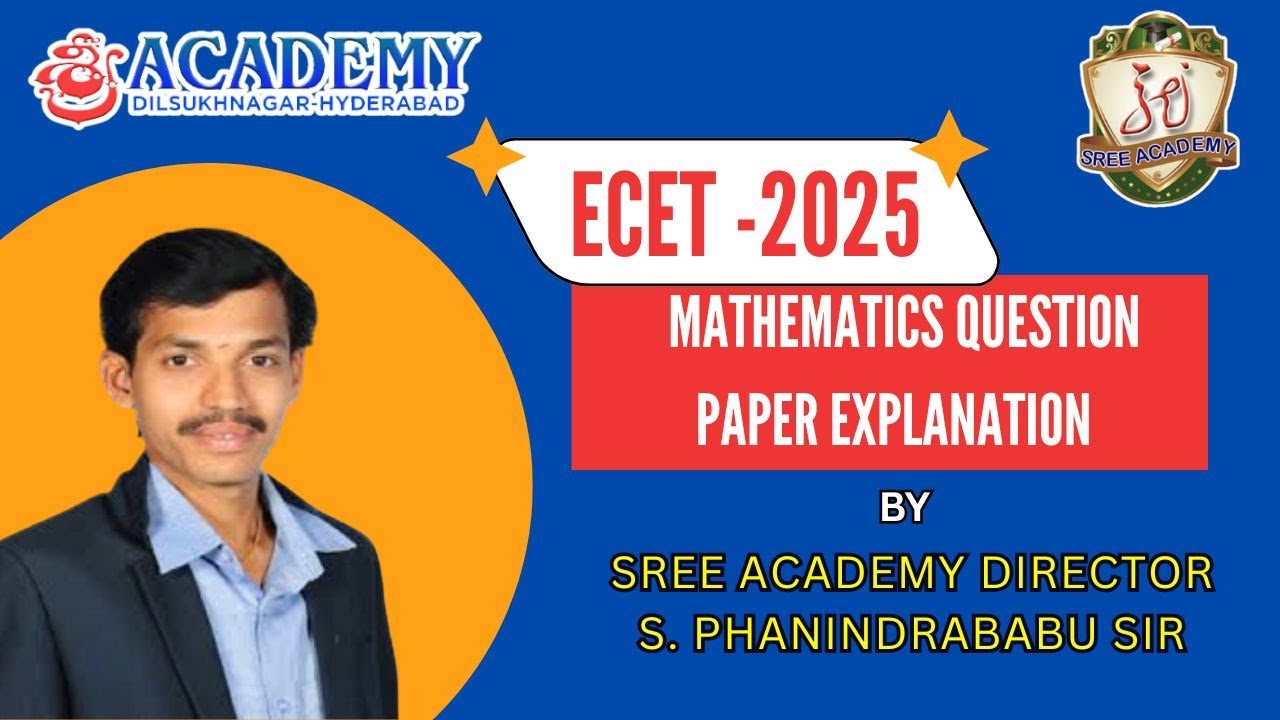 Telangana ECET 2025 Paper Explanation | Mathematics
