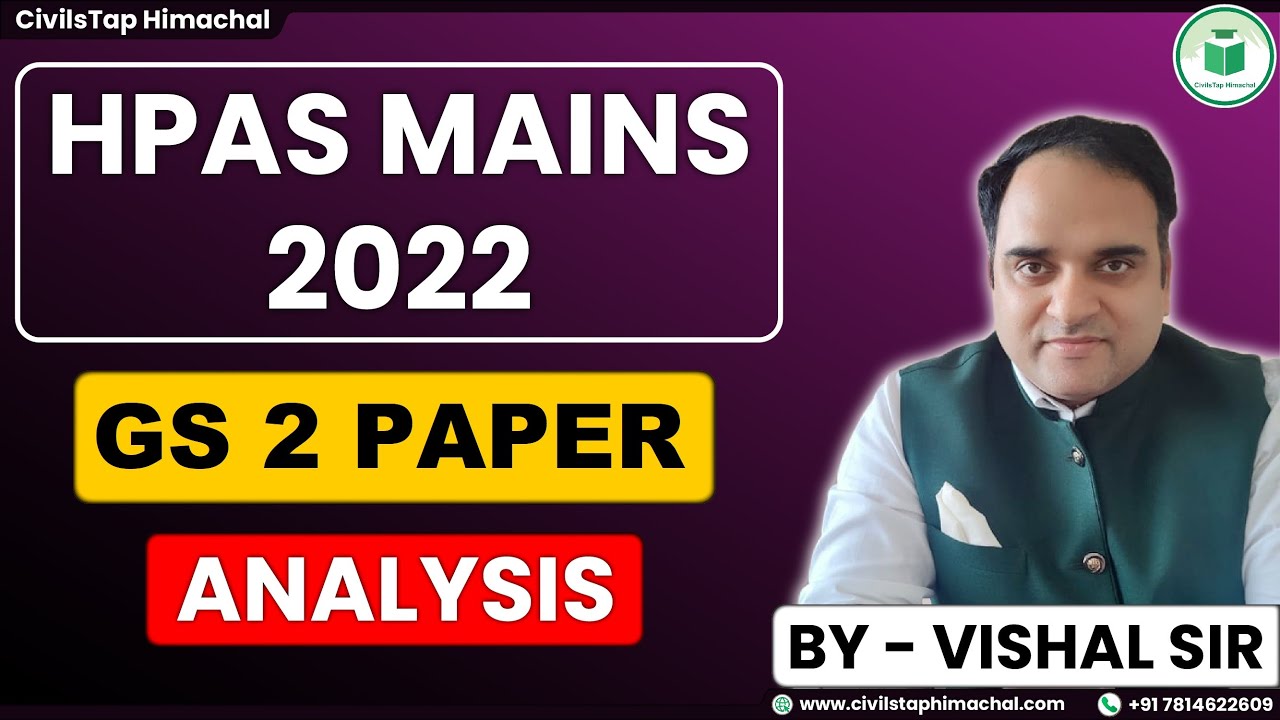HPAS Mains 2022 | GS 2 Paper Analysis | CivilsTap Himachal