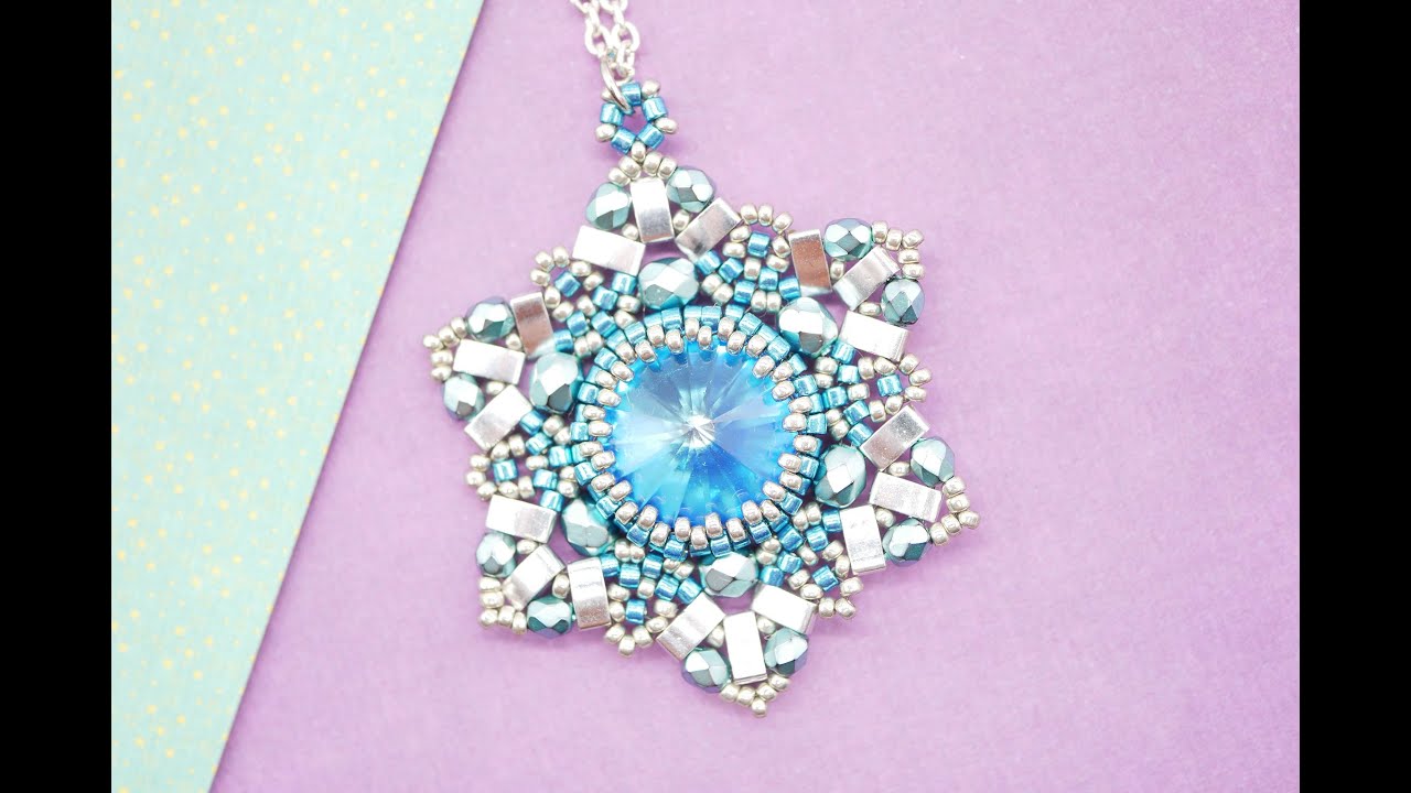 Snow Day Beaded Pendant - Earrings - Christmas Decoration - DIY Jewelry Making Tutorial