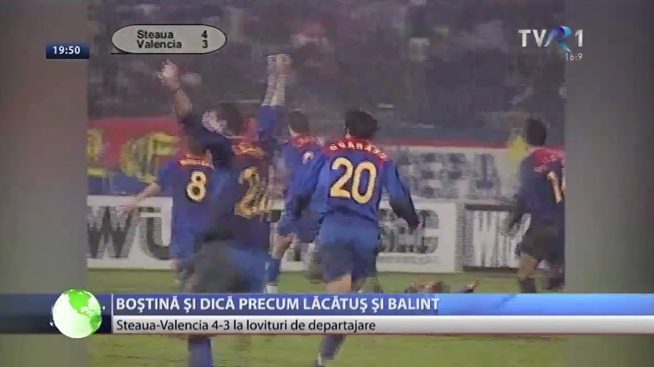 10 ani de la Steaua - Valencia: 2-0 (4-3 după penalty-uri), în Cupa UEFA
