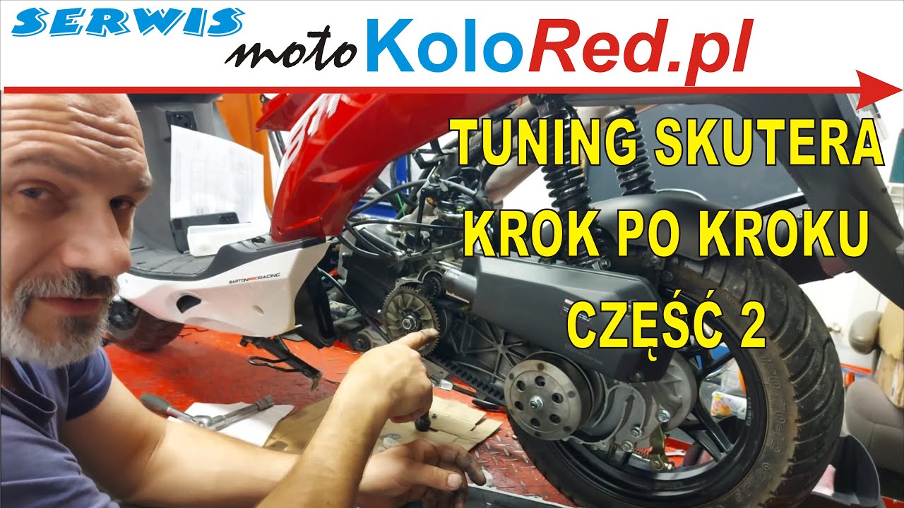 TUNING skutera , część 2. Zmiana cylindra i odblokowanie przekładni