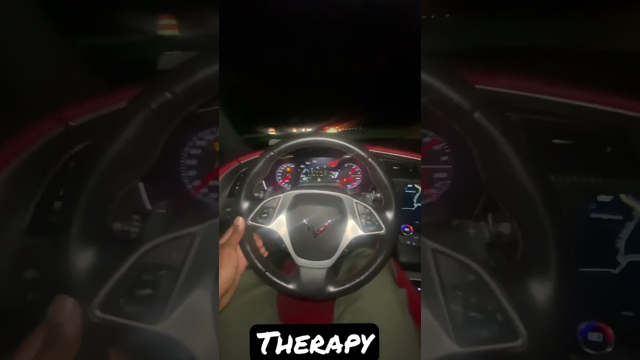 Corvette POV | NIGHT DRIVING with 50% tint on windshield.