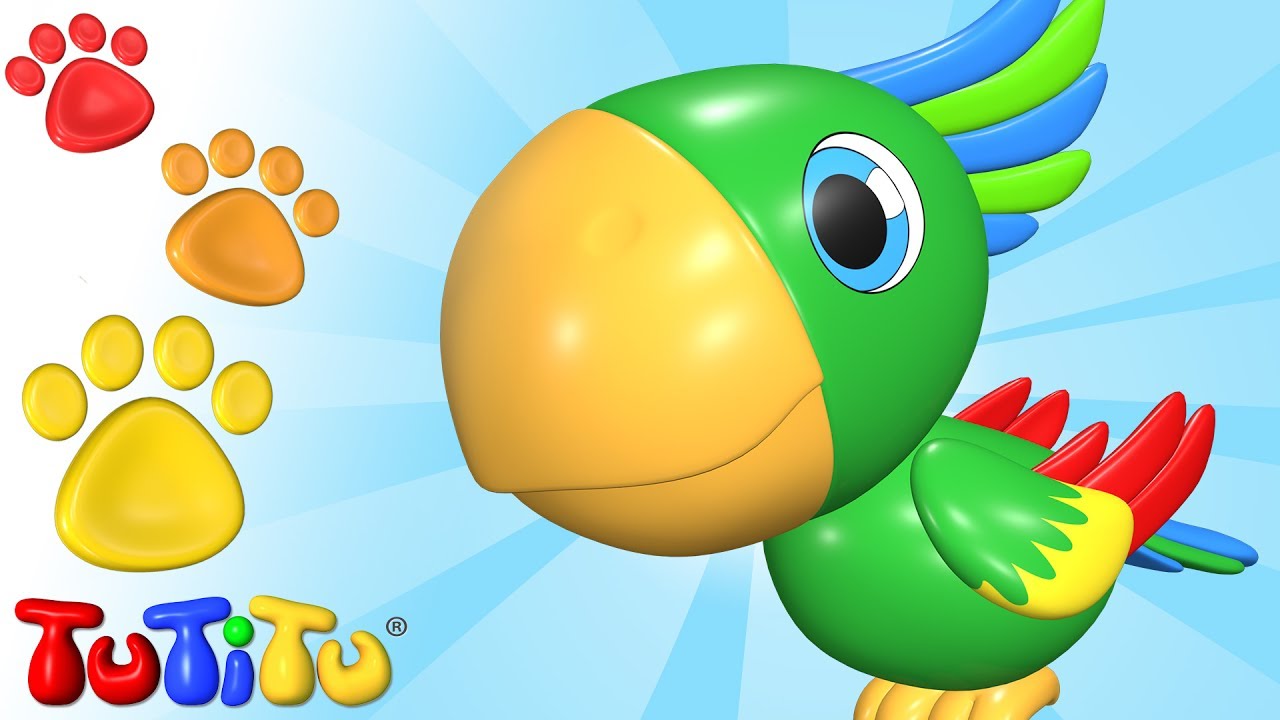 TuTiTu Animais 🦜 Papagaio 🌻 Brincando e Aprendendo com Brinquedos 😍