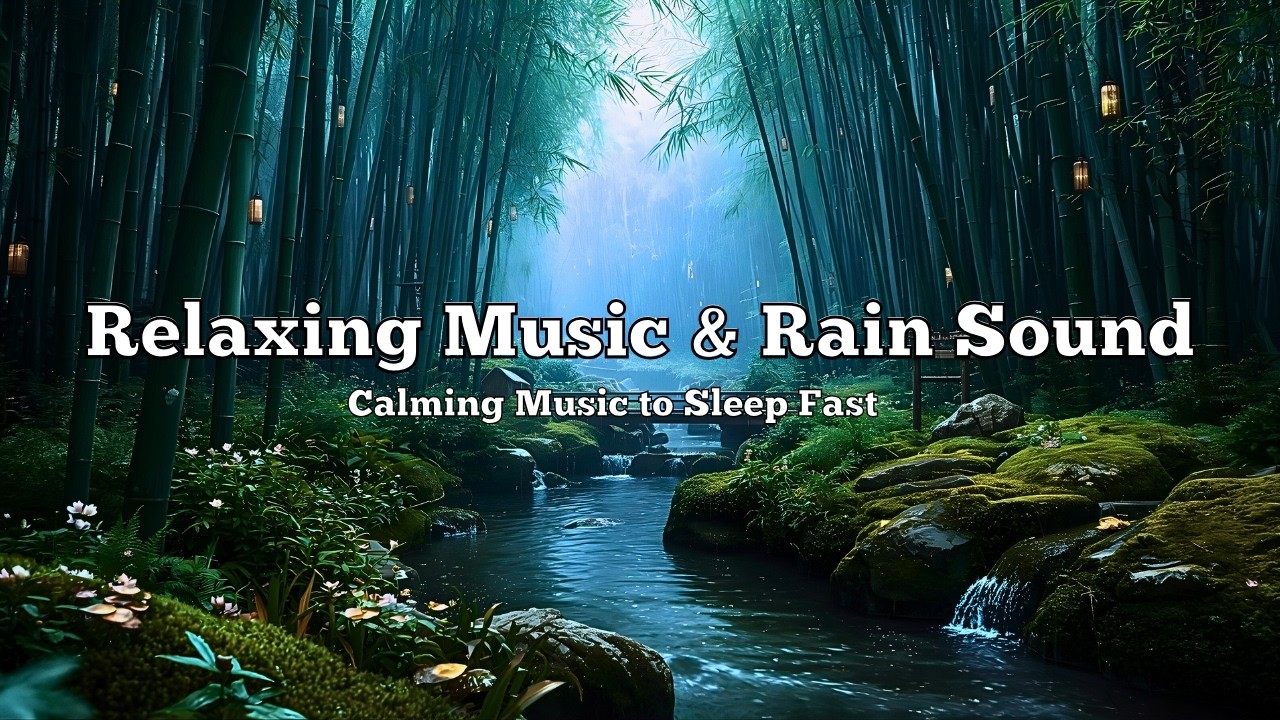 Fall Asleep Instantly with Soft Piano and Rain Sounds for Deep Sleep and Stress Healing