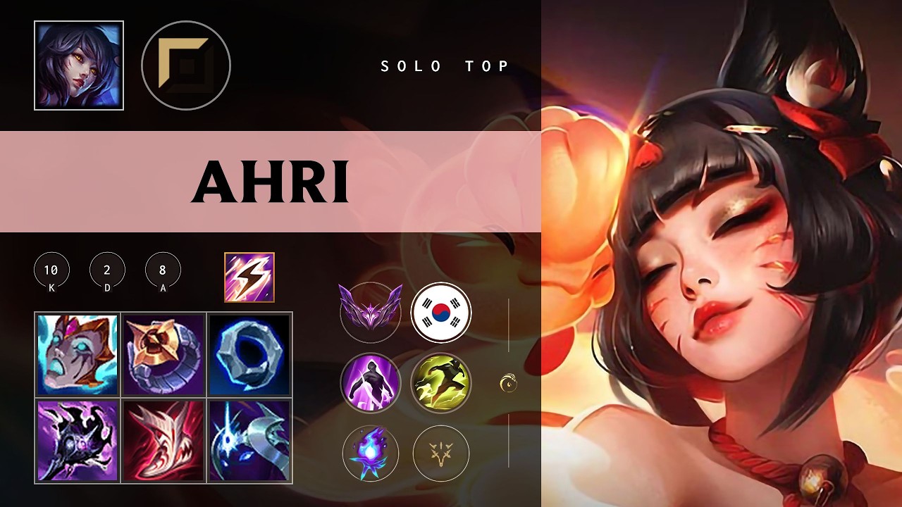 Ahri Top vs Sion - KR Master Patch 26.10