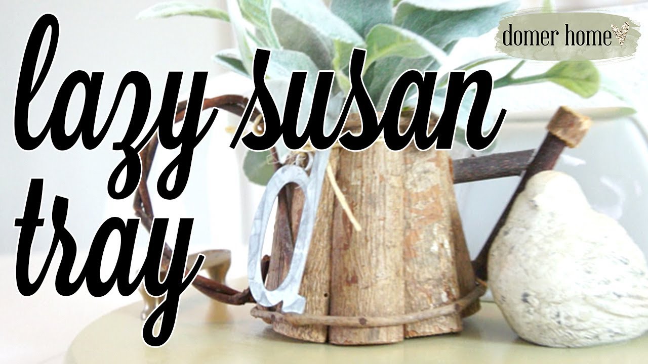 DIY THRIFTED LAZY SUSAN TRAY | IKEA HACK