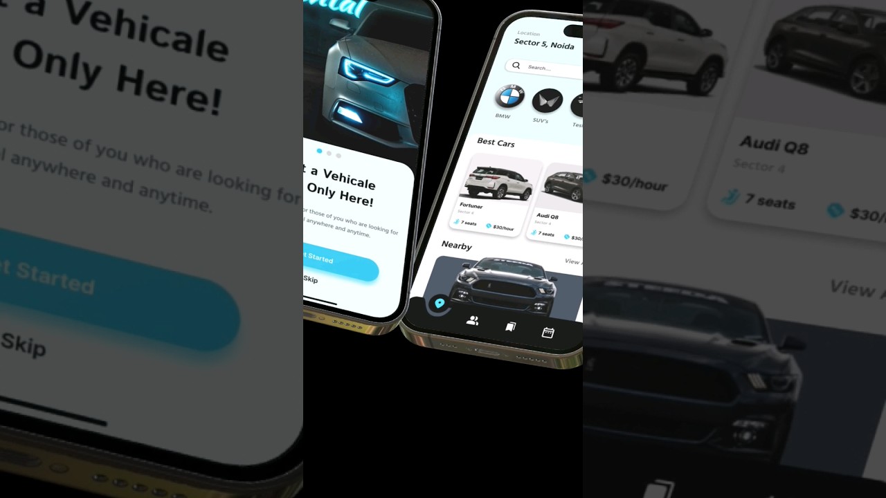 Car App UI Design in figma || Figma UI/UX Design Tutorial | Speed design #shorts