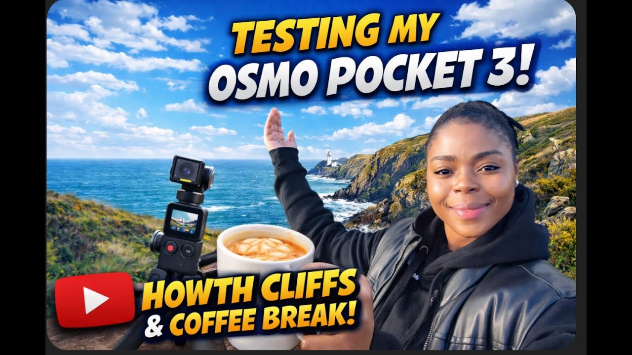 “DJI Osmo Pocket 3 Test Walk 📸 | Howth Cliffs Vlog & Coffee Break”