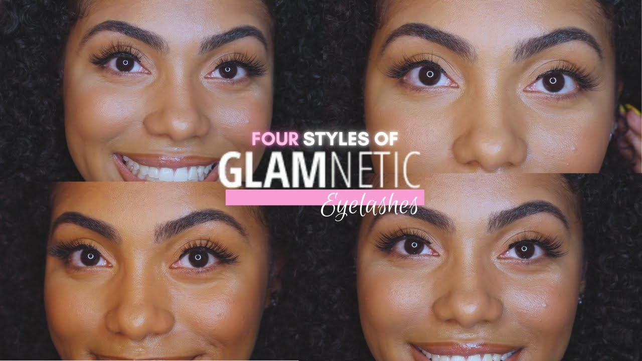 Trying on FOUR Natural Styles of Glamnetic Eyelashes