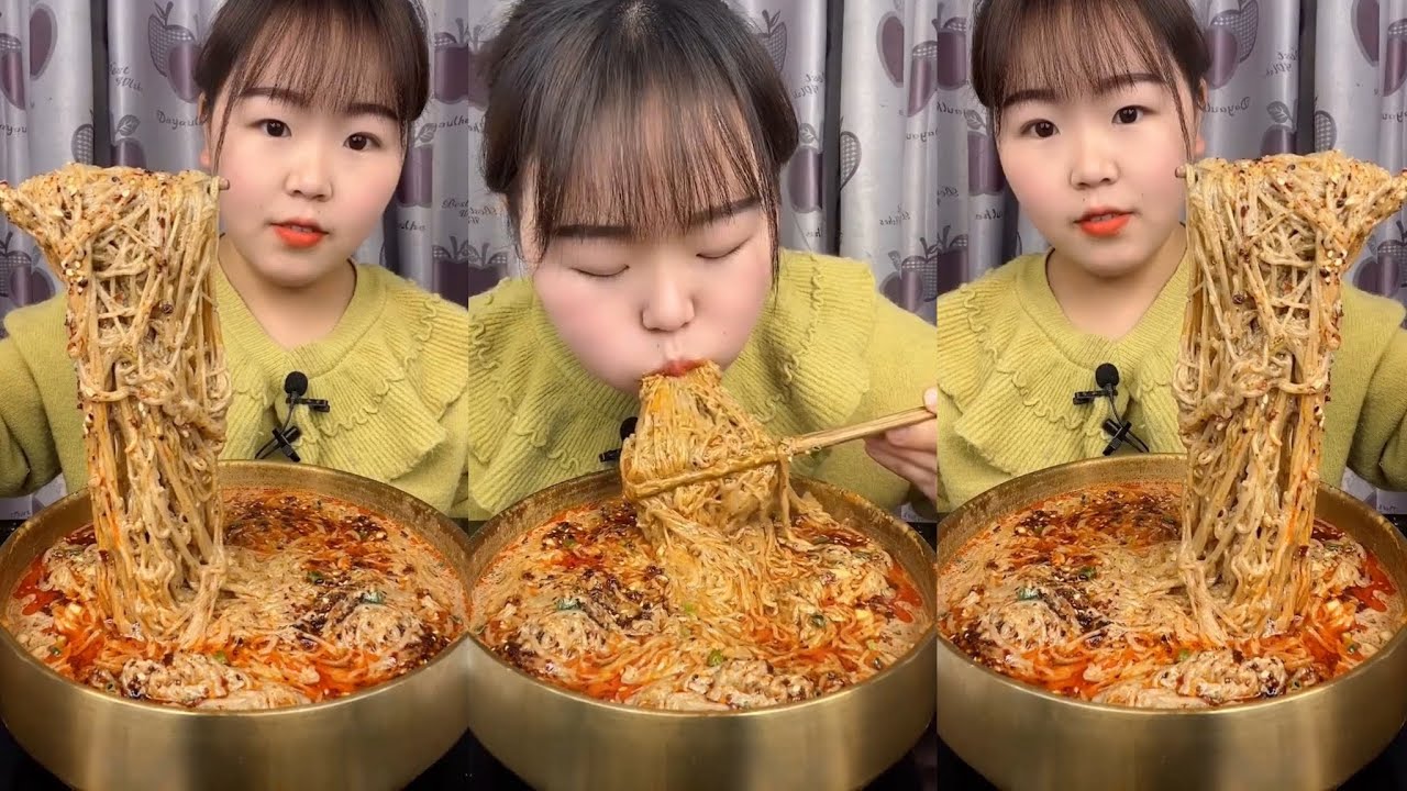 Mukbang Eating Show 먹방 | Chinese Food | (Spicy Sesame Oil Noodle) ASMR Satisfying #73
