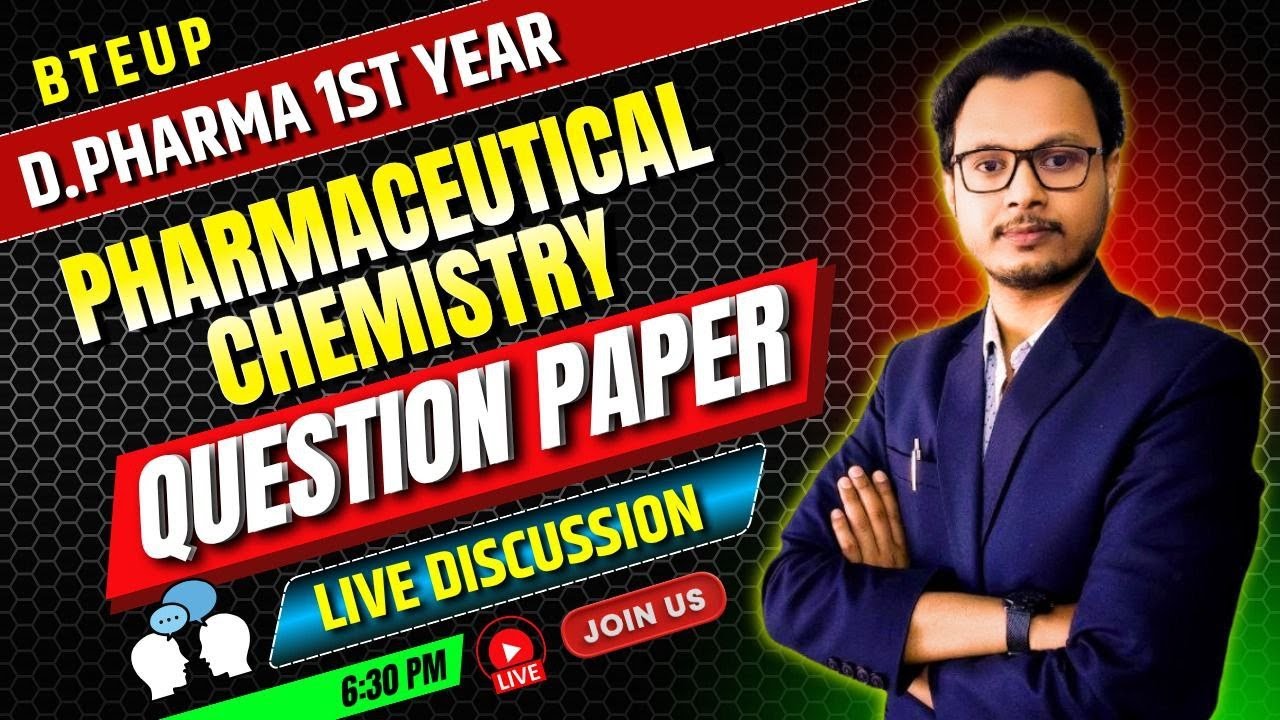 🛑BTE UP | Ph Chemistry  | Question Paper Discussion  | D.Pharma 1st Year 2025 | By-Aditya Sir