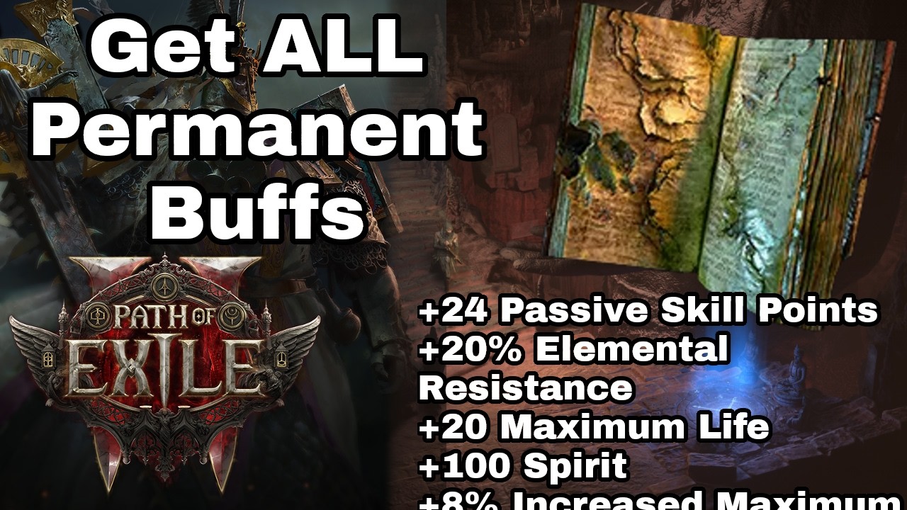 [PoE2] ALL Passive Skill Points & Permanent Stat Buffs in the Campaign!!!