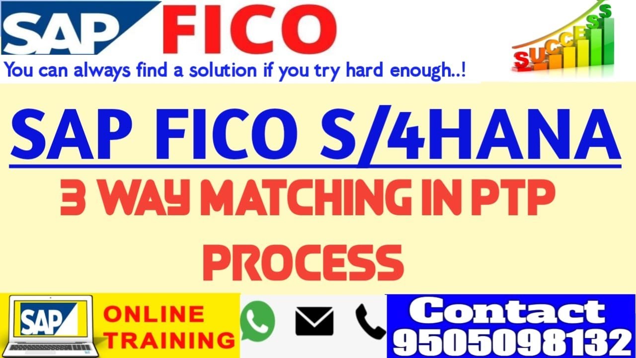 SAP S4HANA FICO||PROCURE TO PAY PROCESS|| 3 WAY MATCHING|| THREE WAY MATCHING PROCESS