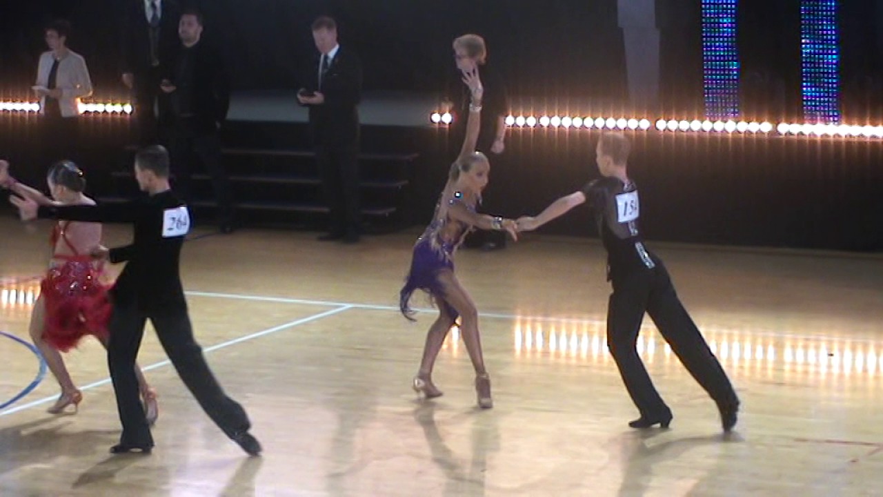 Первенство России Юниоры 2 10 танцев 1/4 Самба Карпов Павел - Костенко Ирина