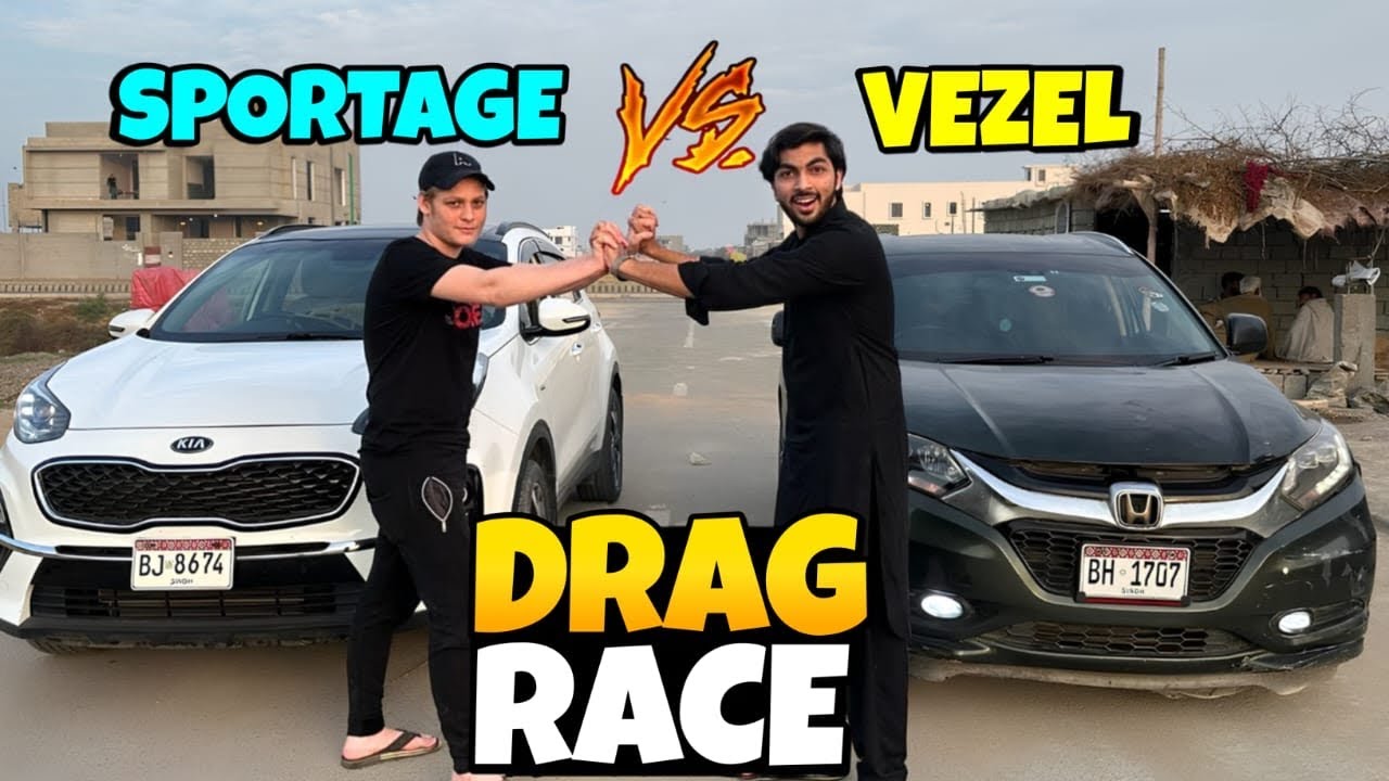 Sportage vs Vezel ki drag race karwa di 🏁🚗kon jeetey ga ?🤔