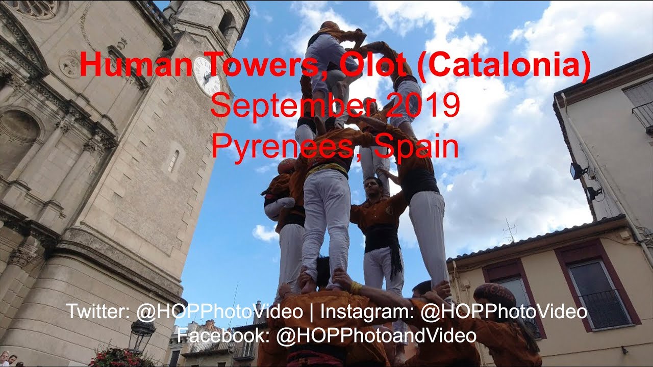 Human Towers (Els Castells) Olot (Pyrenees, Spain).