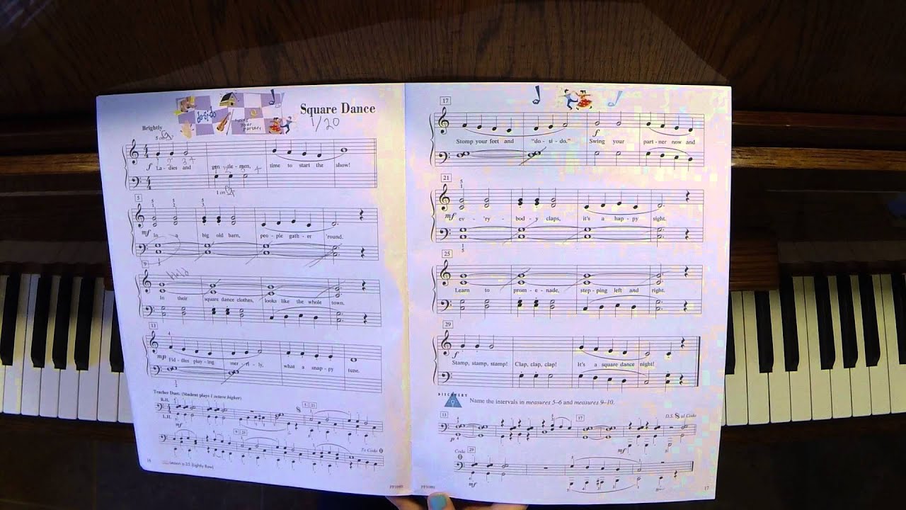 Square Dance - Faber Piano Adventures/ Level 1/ Performance  - Easy Piano Tutorial